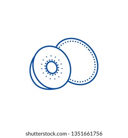 Kiwi line icon concept. Kiwi flat  vector symbol, sign, outline illustration.