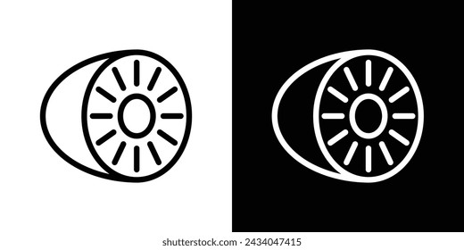 Kiwi Line Icon on White Background for web.