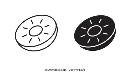 Kiwi line icon vector set.