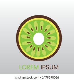 kiwi logo design on the white background