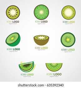 Kiwi Logo Design Template. Vector Illustration