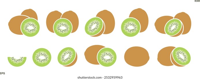 Kiwi logo. Isolated kiwi on white background