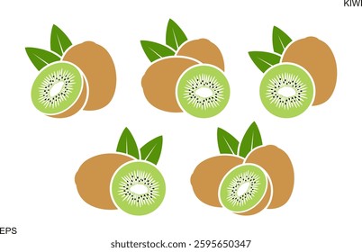 Kiwi logo. Isolated kiwi on white background