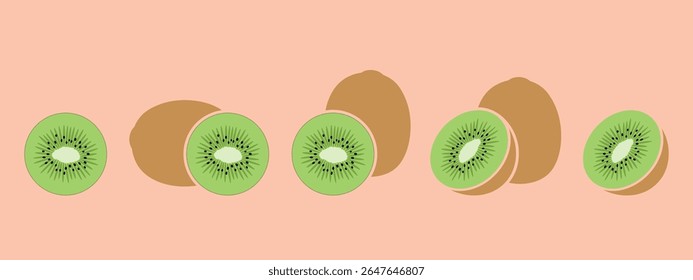 Kiwi logo. Isolated kiwi on white background