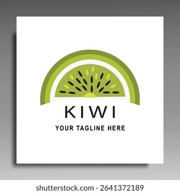 Kiwi logo. Vector icon illustration. For company symbol Kiwi factory or food and beverage