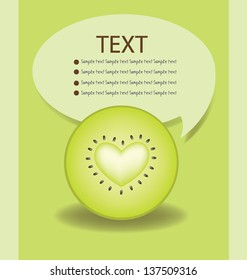 Kiwi love vector illustration