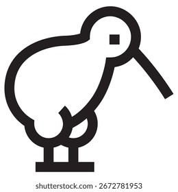 Kiwi Modern Vector Icon – Minimal Illustration Symbol Template for Web Mobile App UI Design