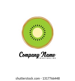 kiwi nature fruit logo design