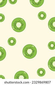 Kiwi on white background.Eps 10 vector.