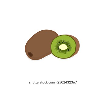 kiwi on a white background.