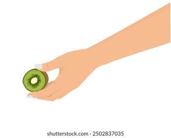 kiwi on a white background.