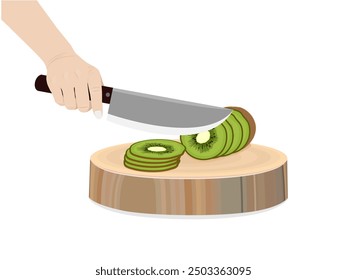 kiwi on a white background.