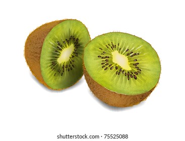 kiwi on white background