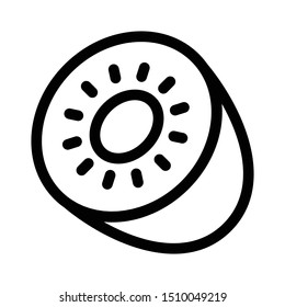 Kiwi outline icon, line vector sign, linear pictogram isolated on white. Fruit Illustration