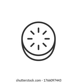 Kiwi outline icon. Vector Illustration.