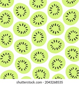 Fondo del Patrón Kiwi. Publicación en medios sociales. Ilustración de vectores de frutas.
