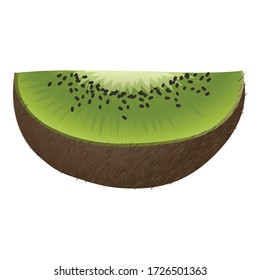 Kiwi piece icon. Cartoon of kiwi piece vector icon for web design isolated on white background