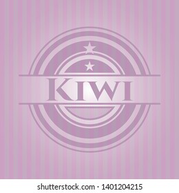 Kiwi realistic pink emblem. Vector Illustration. Detailed.