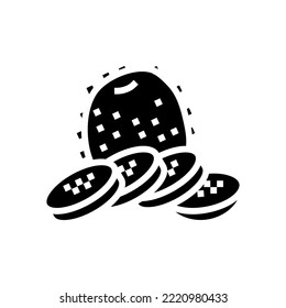 kiwi maduro vector de icono de glifo. signo maduro de kiwi. ilustración de símbolo aislado