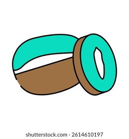 kiwi ripe line icon vector. kiwi ripe sign. isolated symbol illustration