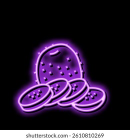 kiwi ripe neon light sign vector. kiwi ripe sign. isolated symbol illustration