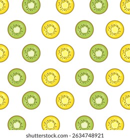 Kiwi naadloos patroon. Vers fruit patroon. Kan worden gebruikt voor behang en keukendecoratie.