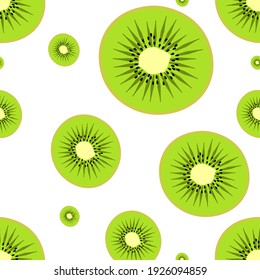 Kiwi seamless pattern. Fruit background.