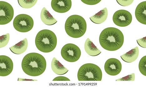 kiwi seamless pattern, vector, illustration