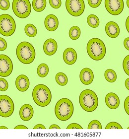 Kiwi. Seamless pattern. Vector illustration - EPS 8.