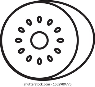 kiwi shaped simple vector icon