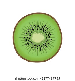 Kiwi simple fruit icon for web. Round ui icon, sign or logo.