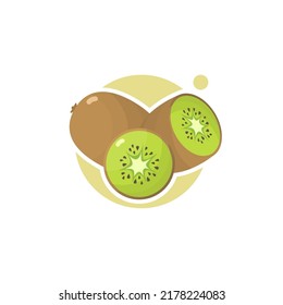 Kiwi simple isolated vector logo design