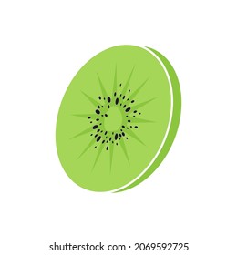 Kiwi Slice Symbol-Design-Vorlage Vektorgrafik
