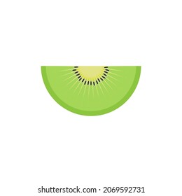 Plantilla de diseño de icono de corte Kiwi para ilustración aislada vectorial