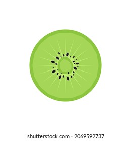 Kiwi slice icon design template vector isolated illustration