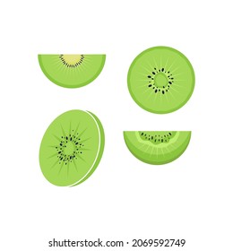 Kiwi Slice Symbol-Design-Vorlage Vektorgrafik