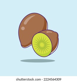 Kiwi slice illustration vector file