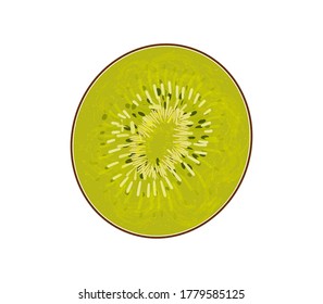 ilustración de vector de corte kiwi