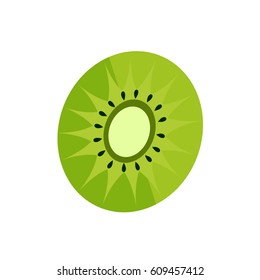 Kiwi slice vector illustration.