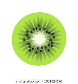 Kiwi slice. Vector illustration isolated on white background