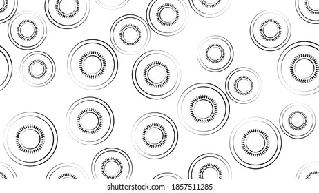 Kiwi sliced fruit seamless pattern. Vector illustration. Design for textile, poster, banner.