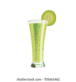 Kiwi smoothie vector
