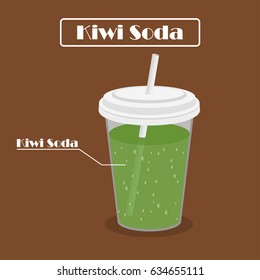 kiwi soda in cup