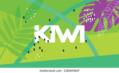 Diseño de arte conceptual de verano en Kiwi