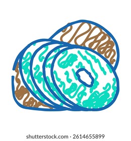 kiwi sweet doodle icon sketch vector. kiwi sweet sign. isolated symbol illustration