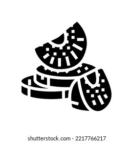 kiwi sweet glyph icon vector. kiwi sweet sign. isolated symbol illustration