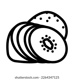 kiwi sweet line icon vector. kiwi sweet sign. isolated contour symbol black illustration