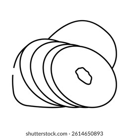 kiwi sweet line icon vector. kiwi sweet sign. isolated contour symbol black illustration