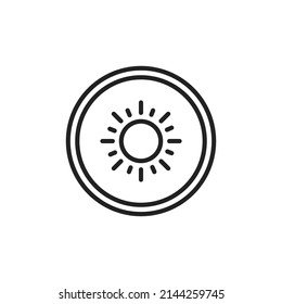 Kiwi Thin Line Symbol. Lineares Symbol. Vektorgrafik.
