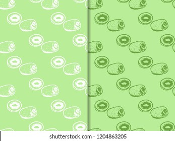 kiwi tropical fruit seamless abstract pattern